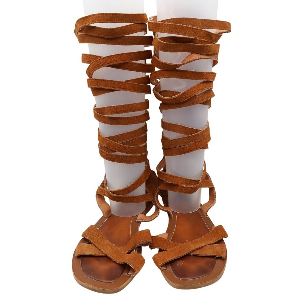 JEFFREY CAMPBELL X FREE PEOPLE Romana Suede Leather Gladiator Sandals 8.5 Boho